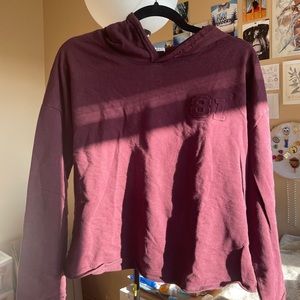 Purple crop hoodie